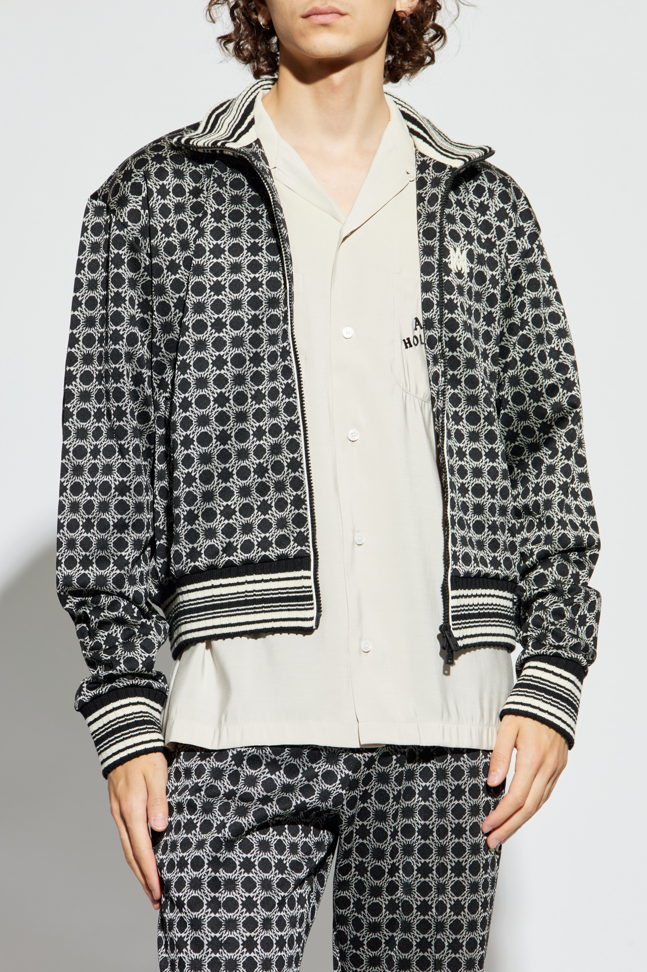 断*中様 UKドリル 黒 セットアップ Syna World amiri Amiri/アミリ｜アミリ ジップ フーディー